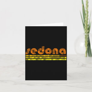Sedona arizona retro vintage weathered hiking card