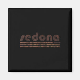 Sedona arizona retro vintage weathered hiking magnet