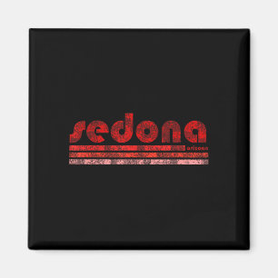 Sedona arizona retro vintage weathered hiking magnet
