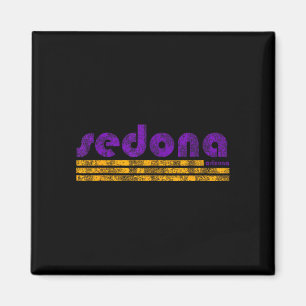 Sedona arizona retro vintage weathered hiking magnet