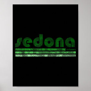 Sedona arizona retro vintage weathered hiking poster