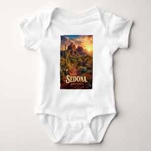 Sedona Arizona Sunset Red Rock Desert Travel Baby Bodysuit