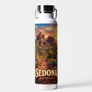 Sedona Arizona Sunset Red Rock Desert Travel Water Bottle