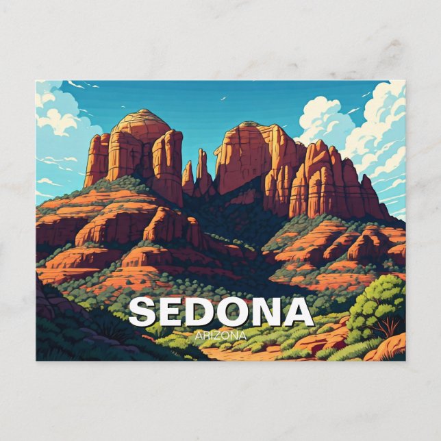 Sedona Arizona Travel Red Rocks Postcard (Front)