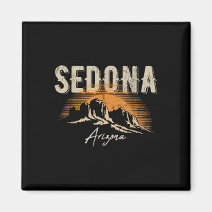 Sedona Arizona Vintage Mountains Sunset Hiking Des Magnet