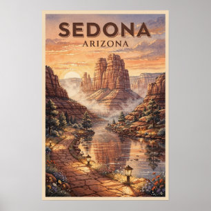 Sedona Arizona Vintage Travel Poster