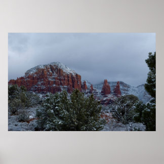 Sedona Arizona with Snow 2789 Poster