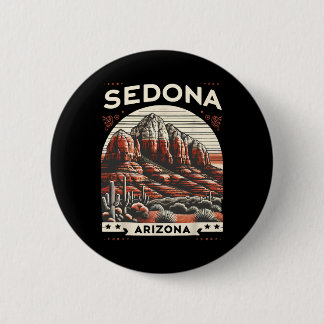 Sedona Az Hiking Outdoors Mountain Sedona Usa Retr 6 Cm Round Badge