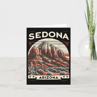 Sedona Az Hiking Outdoors Mountain Sedona Usa Retr Card
