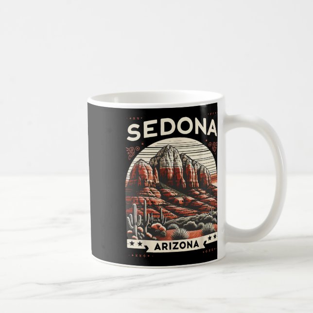 Sedona Az Hiking Outdoors Mountain Sedona Usa Retr Coffee Mug (Right)