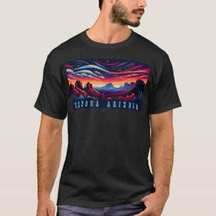 Sedona Az Hiking Outdoors Mountain Sedona Usa Retr T-Shirt