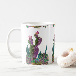 Sedona Cactus Flower Tiled design Mug