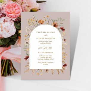 Sedona Garden Arched Wedding Invitation
