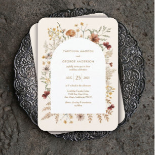 Sedona Garden Arched Wedding Invitation