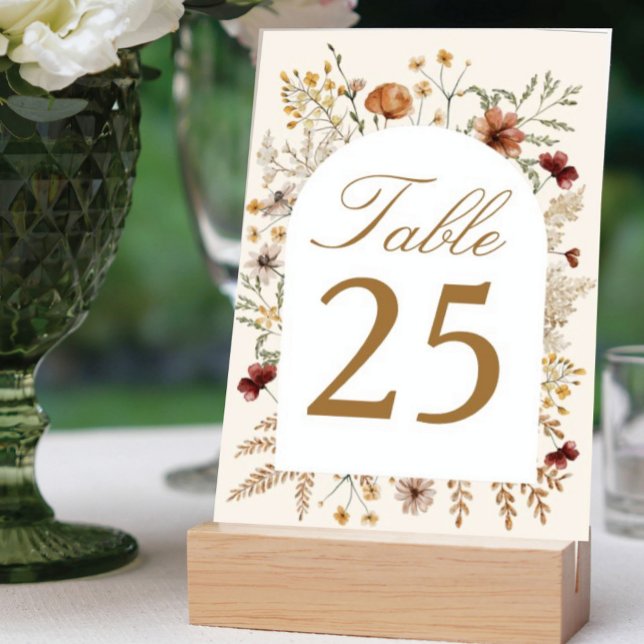 Sedona Garden Arched Wedding Table Number (Creator Uploaded)