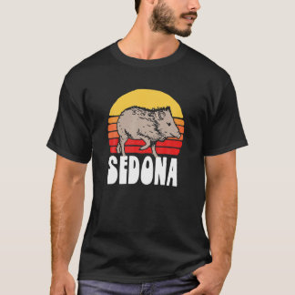 Sedona Javelina Vintage Retro 80S Sunset Cute Funn T-Shirt