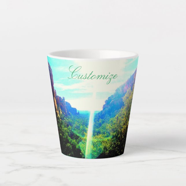 Sedona Light Beam Thunder Cove Latte Mug (Front)