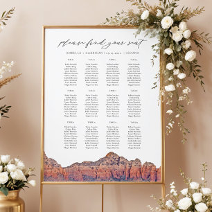 SEDONA Painted Skyline Wedding Seating Chart