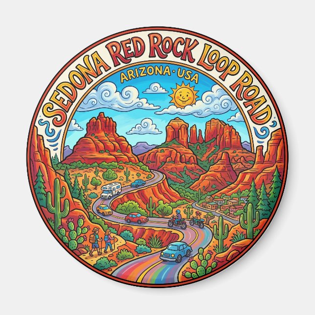 Sedona Red Rock Loop Road Arizona Magnet (Front)