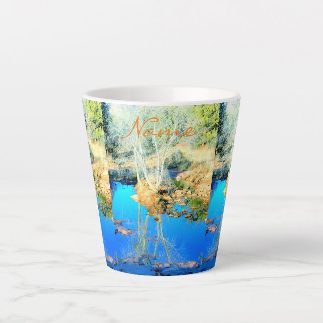 Sedona Red Rock Reflections Thunder_Cove Latte Mug (Front)