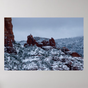 Sedona Snow on Snoopy Rock 2755 Poster