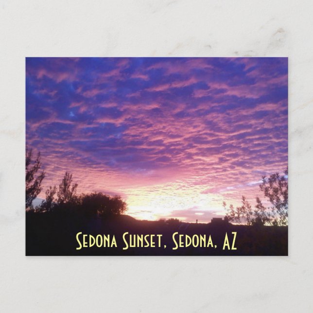 Sedona Sunset, Sedona, AZ Postcard (Front)