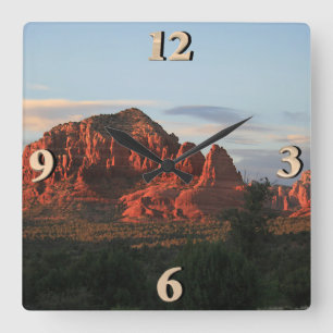 Sedona Sunset Square Wall Clock