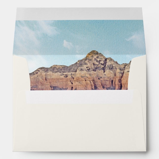 SEDONA Watercolor Desert Destination Envelope (Back (Bottom))