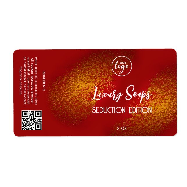 Seductive Gold Fleck Soap Labels (Front)