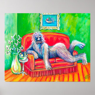 Seductive Monster with Fruit Poster