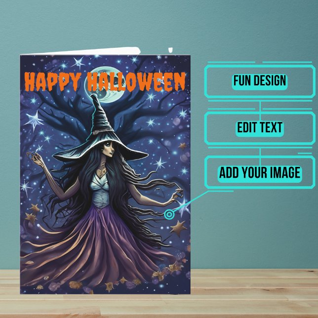 Seductive Witch Halloween Card (Send a special greeting to a friend at Halloween with this fun card.)