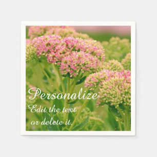 Sedum Autumn Joy Flowers-Paper Party Napkins