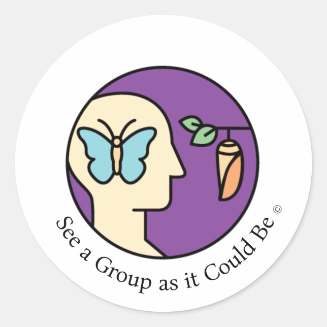See a Group Round Sticker (Front)