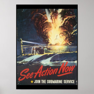See Action Now World War II Poster