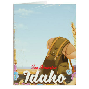 See America - Idaho Backpacking travel poster