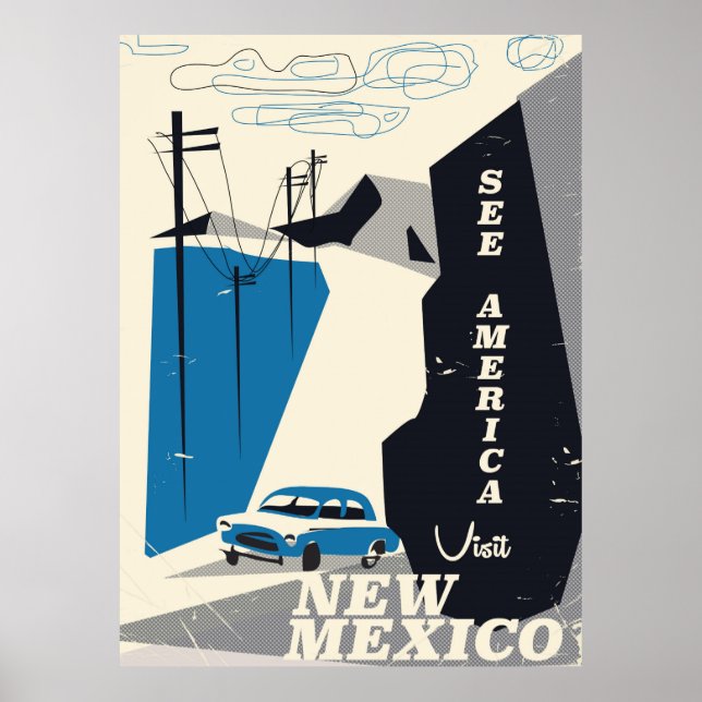 See America - New Mexico Vintage travel poster (Front)