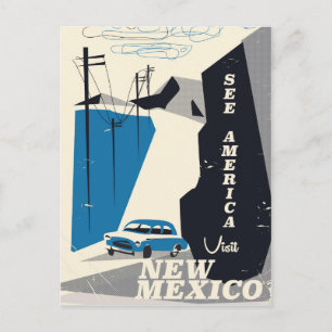See America - New Mexico Vintage travel poster Postcard