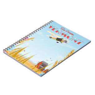 "see America" Vermont Rural travel poster Notebook