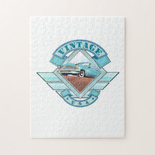 See America Vintage 50's style flight poster Jigsaw Puzzle