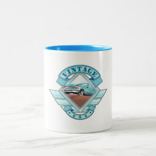 See America Vintage 50's style flight poster Two-Tone Coffee Mug