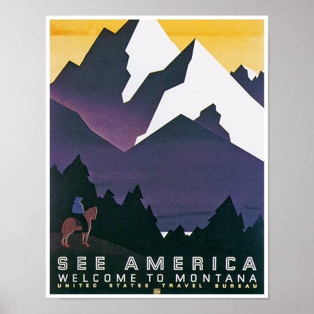 See America ~ Welcome to Montana Poster (Front)