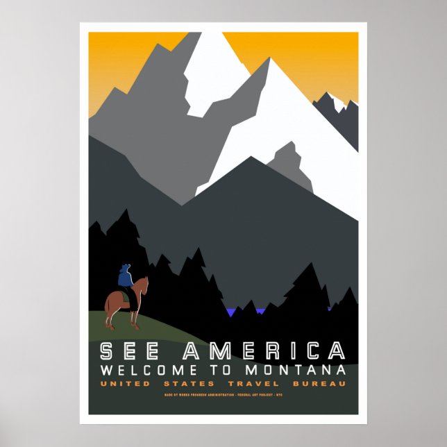 See America - Welcome to Montana Poster (Front)