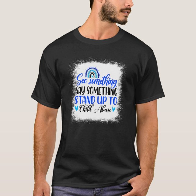 See And Say Something Child Abuse Prevention Leopa T-Shirt (Front)