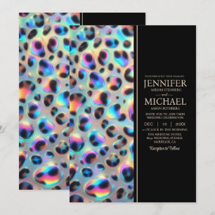 SEE BACK All-In-One Exotic Posh Wedding Invitation