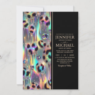 SEE BACK All-In-One Exotic Posh Wedding Invitation
