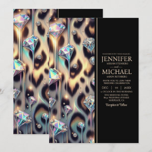 SEE BACK All-In-One Exotic Posh Wedding Invitation