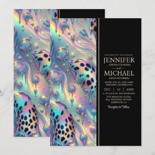 SEE BACK All-In-One Exotic Posh Wedding Invitation