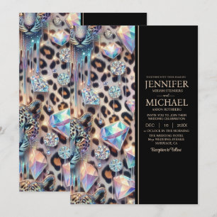 SEE BACK All-In-One Exotic Posh Wedding Invitation