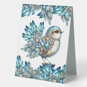 See Back Precious Bling Birds Theme Invitation
