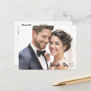 See Back - Wedding Postcard